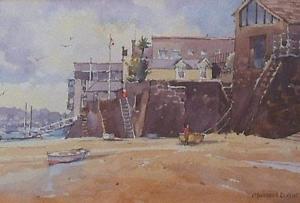 300x203 Michael D Hill Original Watercolour Painting - Plymouth Harbour Painting