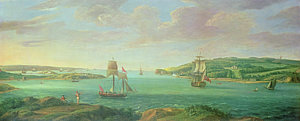 300x121 Plymouth Harbor Paintings Fine Art America - Plymouth Harbour Painting