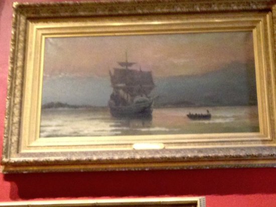 550x412 The Mayflower In Plymouth Harbor, By William Formby Halsell, 1882 - Plymouth Harbour Painting