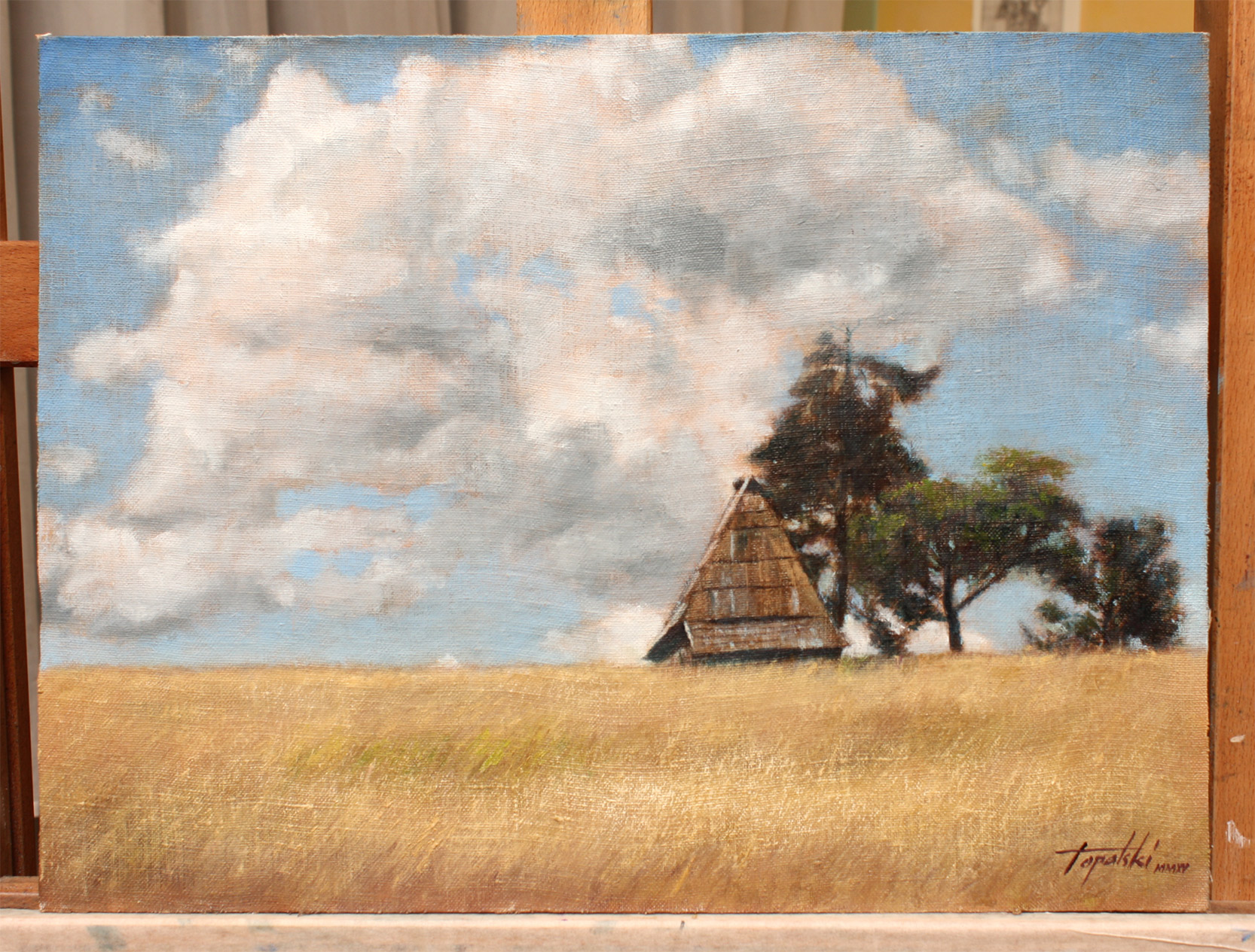 1666x1265 Cottage - Plywood Art Painting