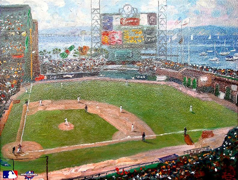 793x598 Thomas Kinkade San Francisco Giants Painting Framed Paintings - Pnc Park Painting