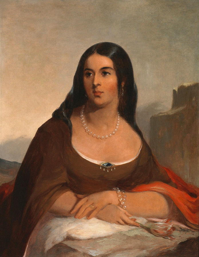 695x900 Pocahontas Painting By Thomas Sully - Pocahontas Painting