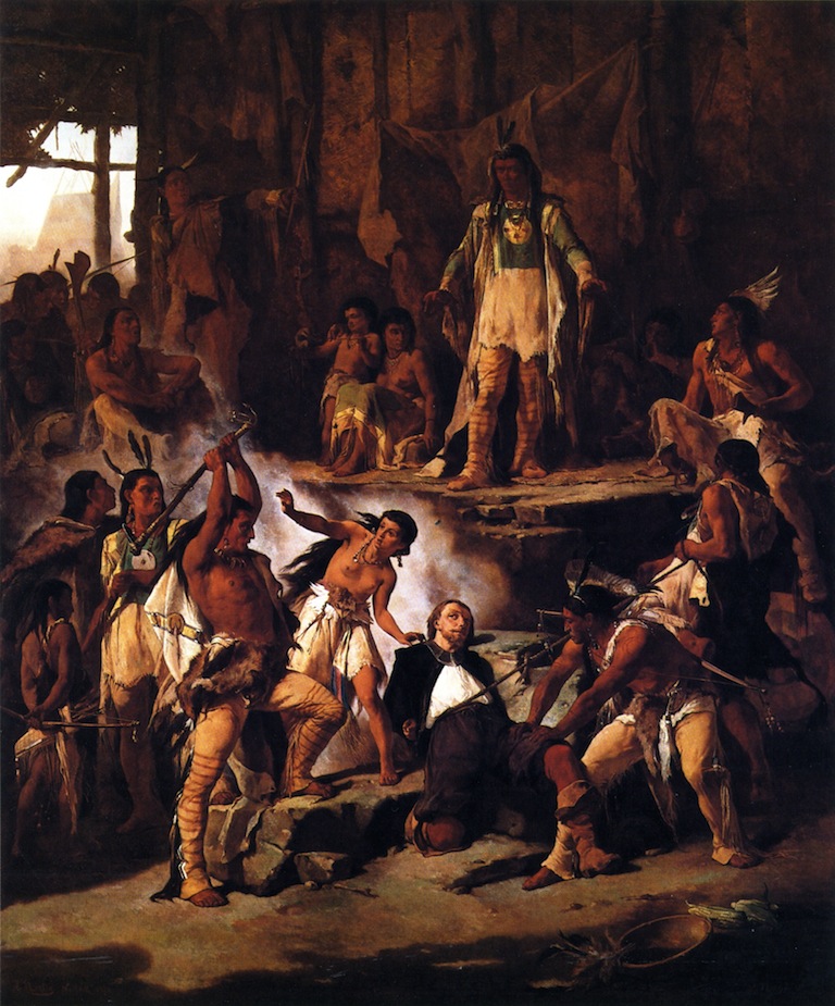 768x925 Pocahontas And John Smith Painting Victor Nehlig Oil Paintings - Pocahontas Painting