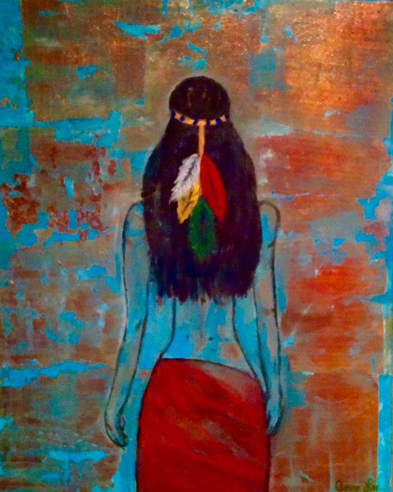 770x963 Saatchi Art Princess Pocahontas Painting By Anna Lee De Llano - Pocahontas Painting