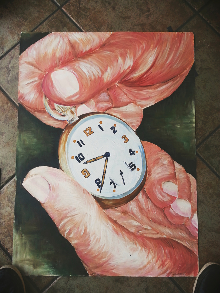 768x1024 Pocket Watch - Pocket Watch Painting