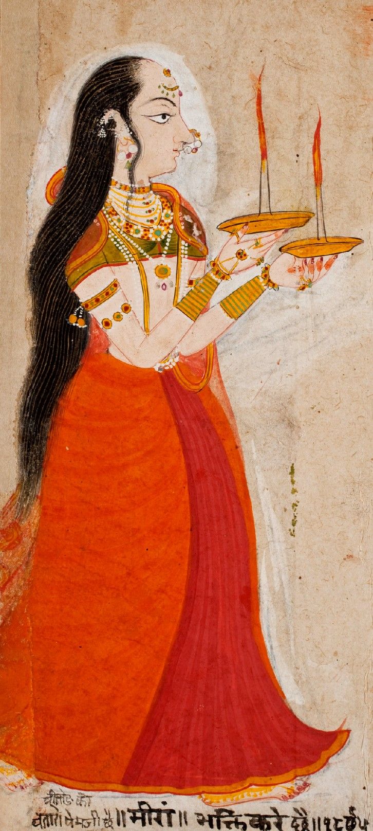 726x1616 Saint Mirabai, A 16th Century Hindi Poetess And Devotee Of Krishna - Poetess Painting