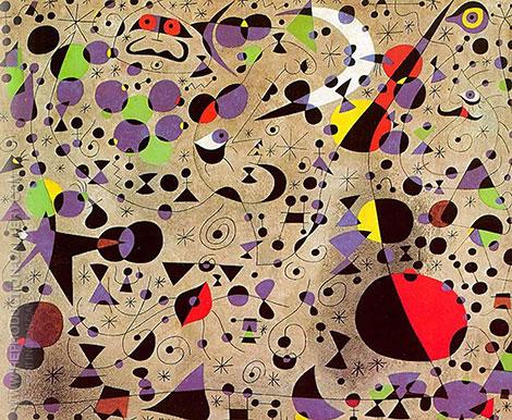 470x386 The Poetess 1940 By Joan Miro - Poetess Painting