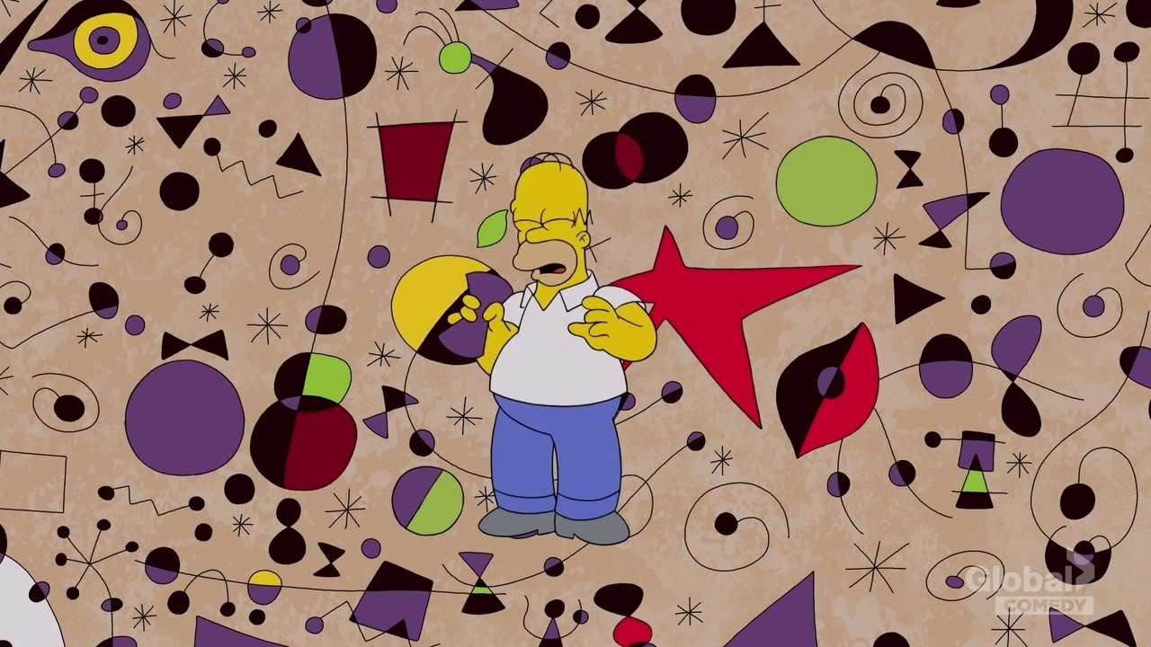 1280x720 The Simpsons Homer And The Poetess - Poetess Painting