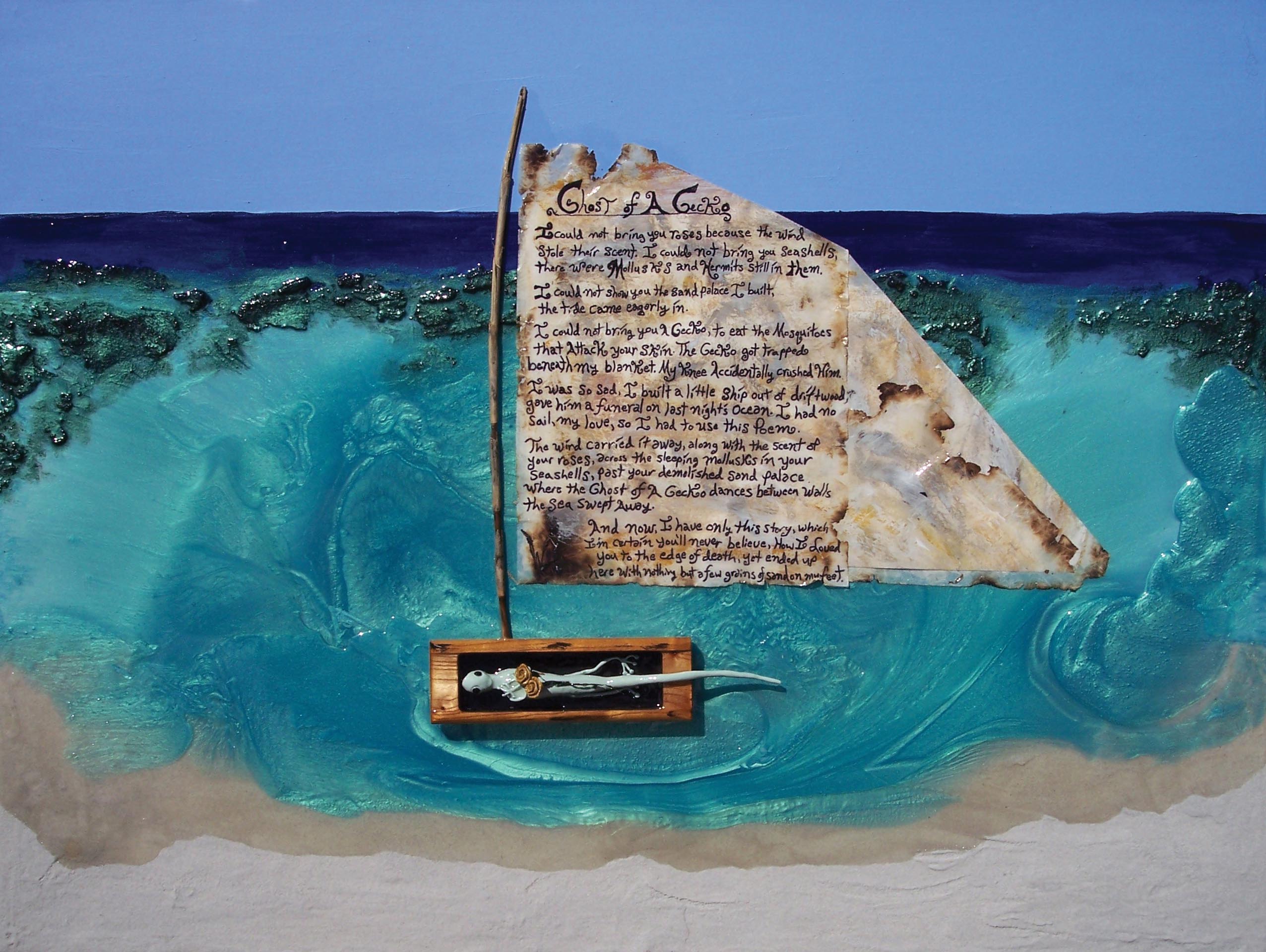 2552x1920 Ghost Of A Gecko Poetry Painting By Wolff Bowden The Painted Poet - Poetry Painting