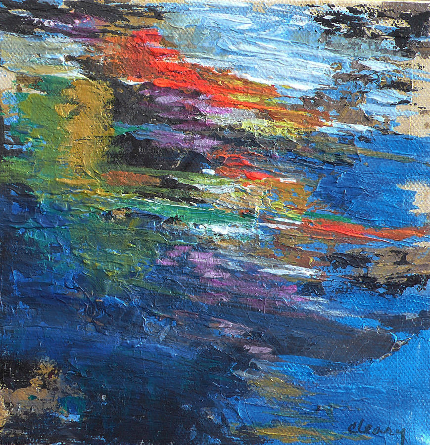 869x900 Water's Poetry No. 4 Painting By Melody Cleary - Poetry Painting