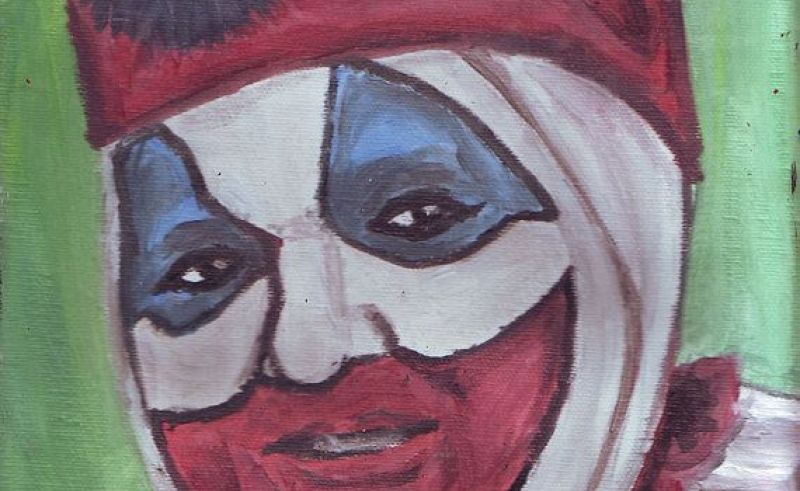 800x491 John Wayne Gacy Pogo The Clown Mini Oil Painting Portrait Serial - Pogo Painting