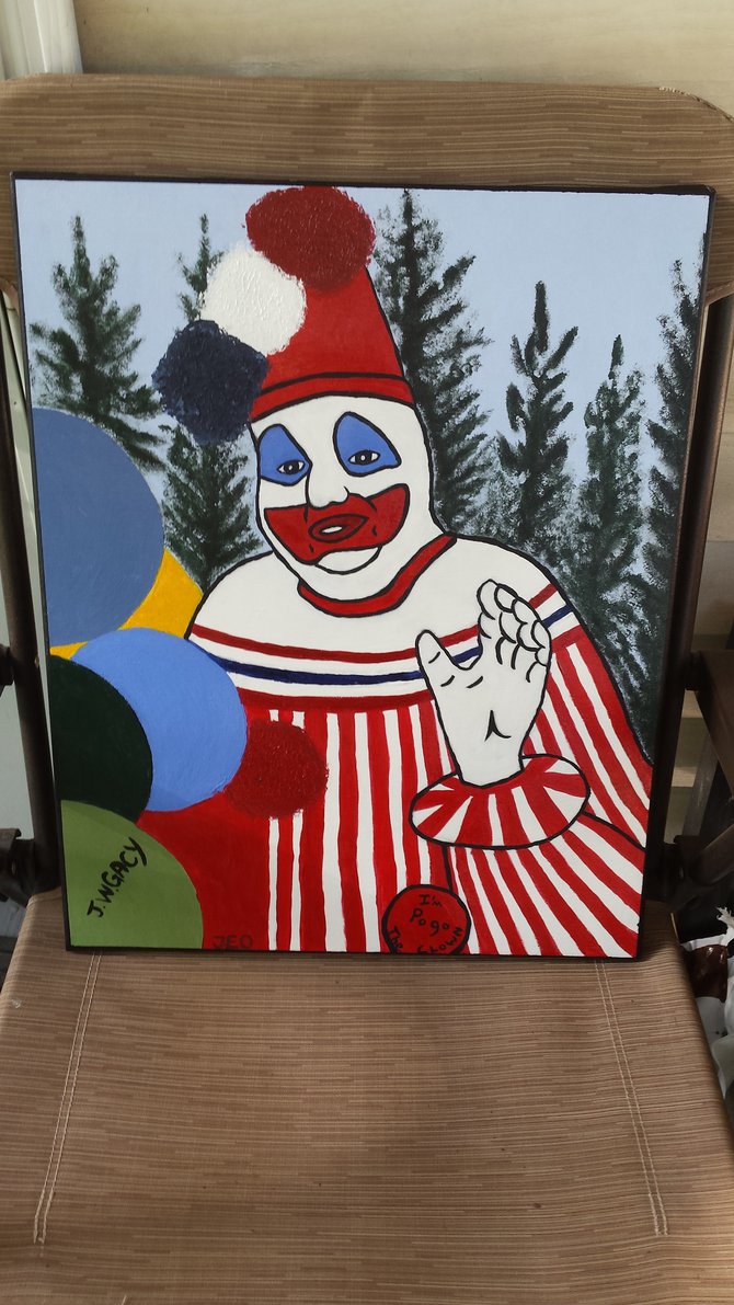 670x1191 Pogo The Clown Replica Originally Painted By Jwg By - Pogo Painting