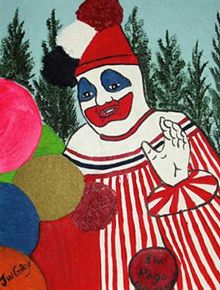 220x290 Self Portrait By Serial Murderer And Rapist John Wayne Gacy - Pogo The Clown Painting