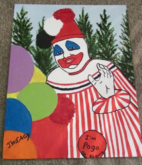 469x546 John Wayne Gacy - Pogo The Clown Painting