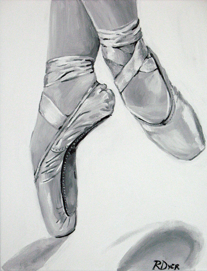 688x900 On Pointe Painting By Rachelle Dyer - Pointe Painting