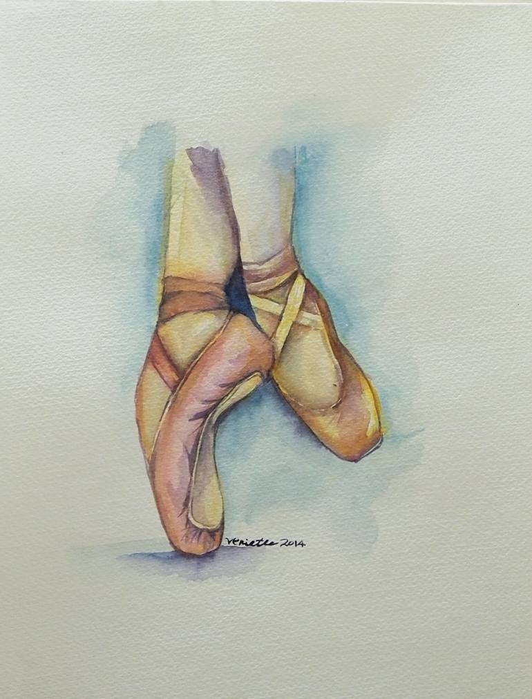 770x1012 Saatchi Art Pointe Painting By Venie Tee - Pointe Painting