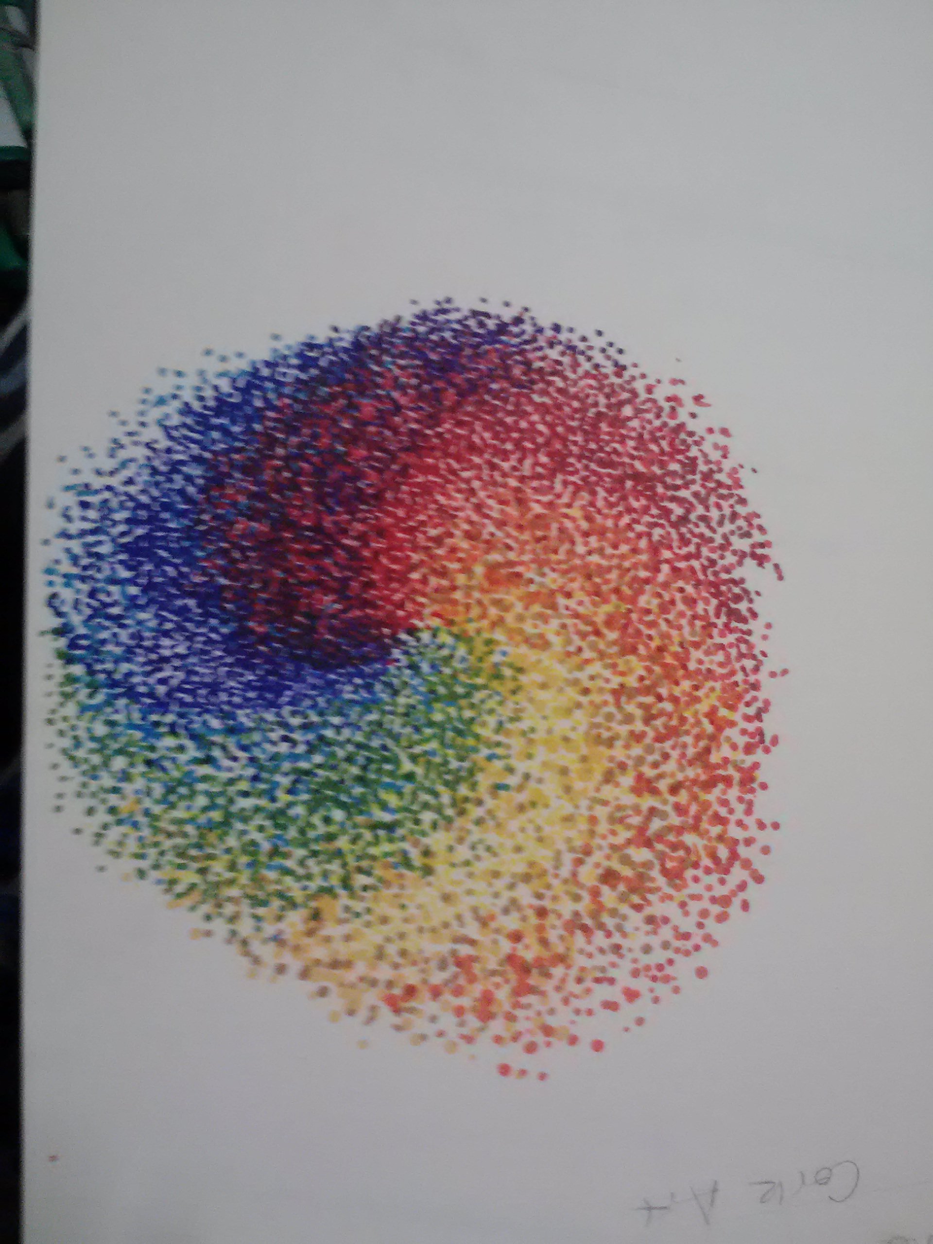 1920x2560 Pointillism Demonstration A Study Of Color Lila's Art Classes - Pointilist Painting