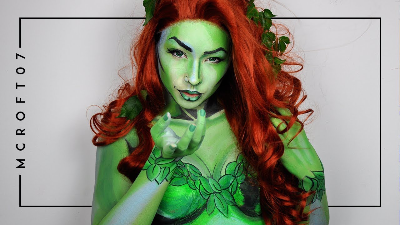1280x720 Poison Ivy Body Paint Time Lapse - Poison Ivy Painting
