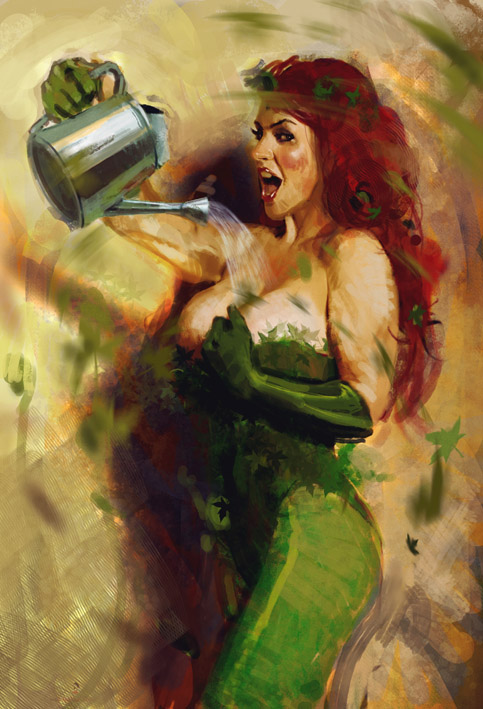 483x709 Poison Ivy Sketch By Nachomolina - Poison Ivy Painting