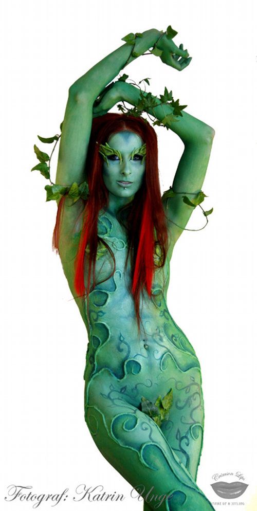500x994 Poison Ivy Something Like This But My Entire Body Would Be Covered - Poison Ivy Painting