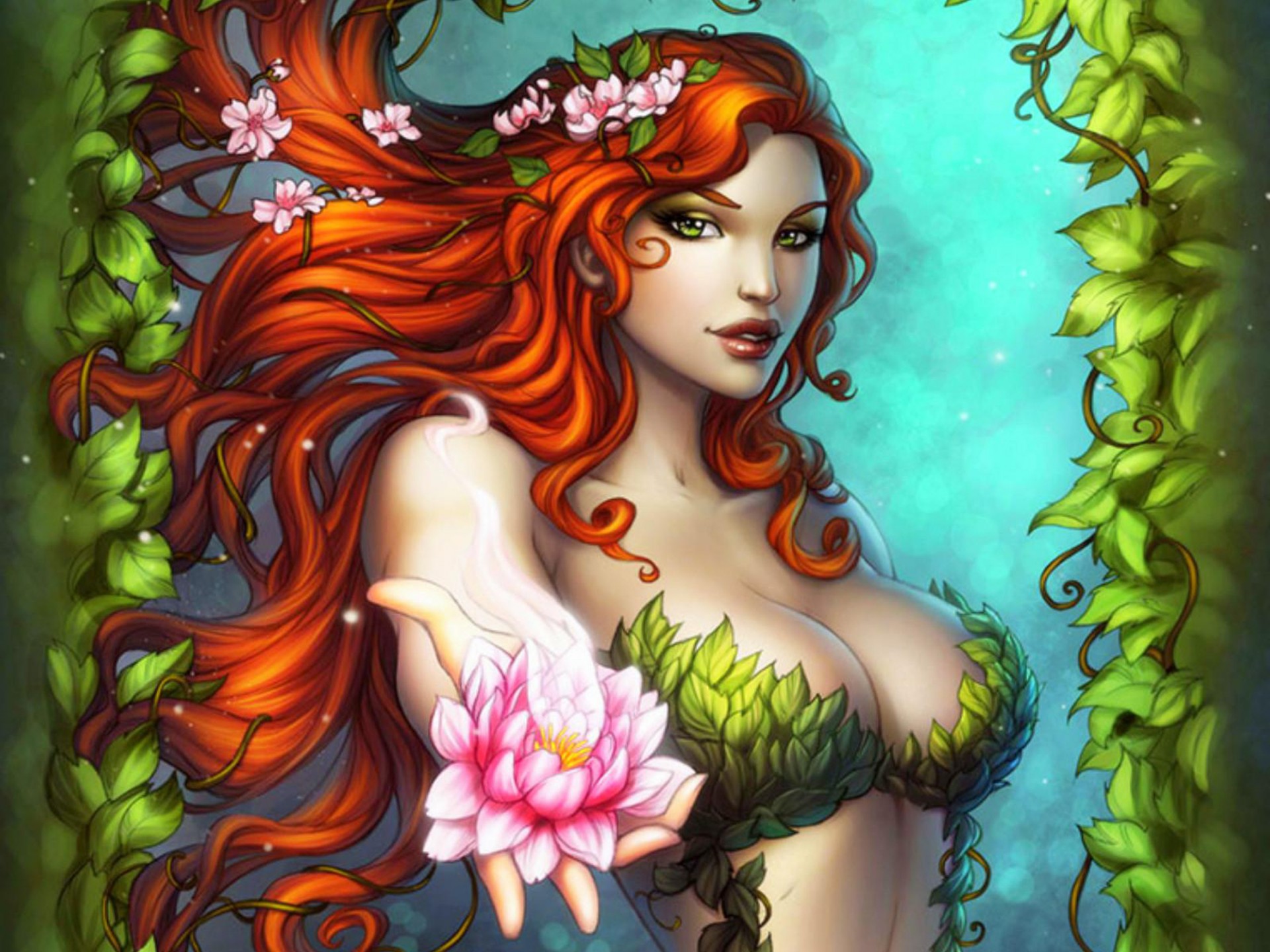 1920x1440 Poison Ivy Wallpapers And Background Images - Poison Ivy Painting