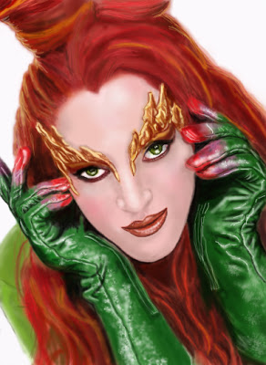 292x400 Joseph Noby Poison Ivy Uma Thurman Painting!!! - Poison Ivy Painting