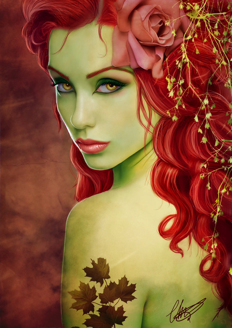 752x1063 Poison Ivy By Cha Illustration - Poison Ivy Painting