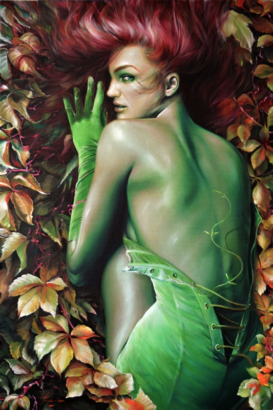 533x800 Poison Ivy, In Fred Ian's Heroic Comic Art Gallery Room - Poison Ivy Painting