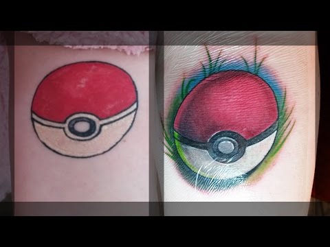 480x360 Pokeball Tattoo Transformation Part 1 - Pokeball Painting