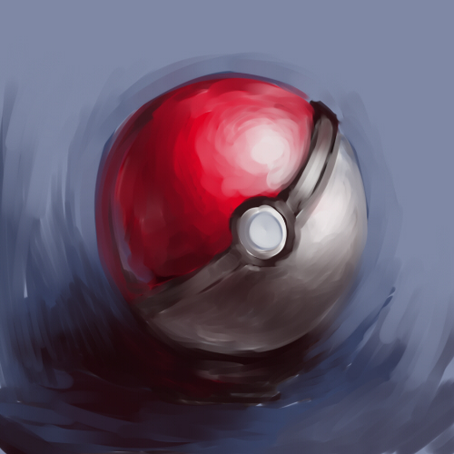 500x500 Pokeball By Raepunsel On Newgrounds - Pokeball Painting