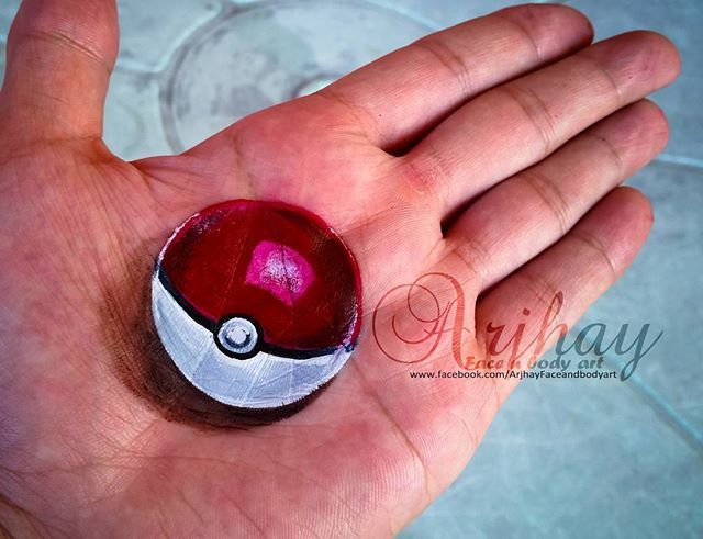 640x491 The 37 Best Face Paint Pokemon Images On Face - Pokeball Painting