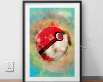 340x270 Pokeball Decor Etsy - Pokemon Ball Painting