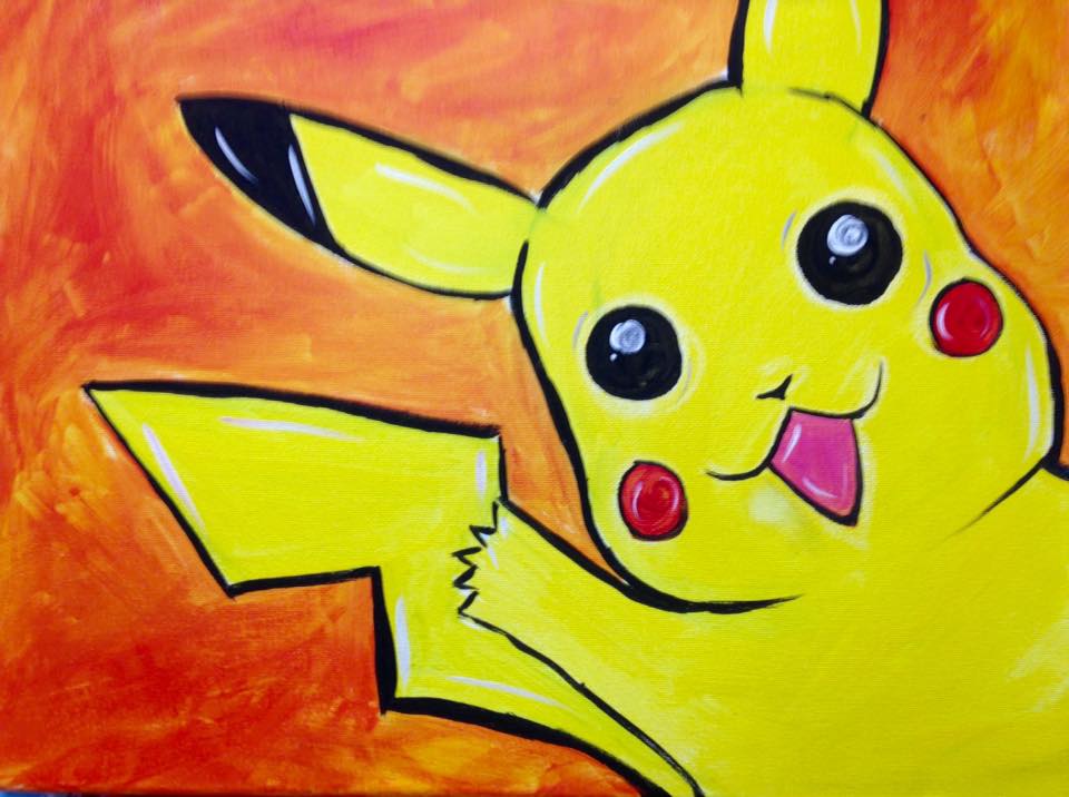 960x716 Pikachu Canvas 7 23 - Pokemon Canvas Painting