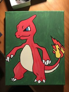 236x314 Hand Painted Canvas Art. Voltorb Dim Did It Myself - Pokemon Canvas Painting