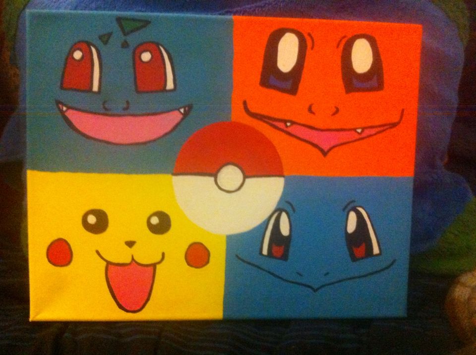 960x716 My Pokemon Painting ) - Pokemon Canvas Painting