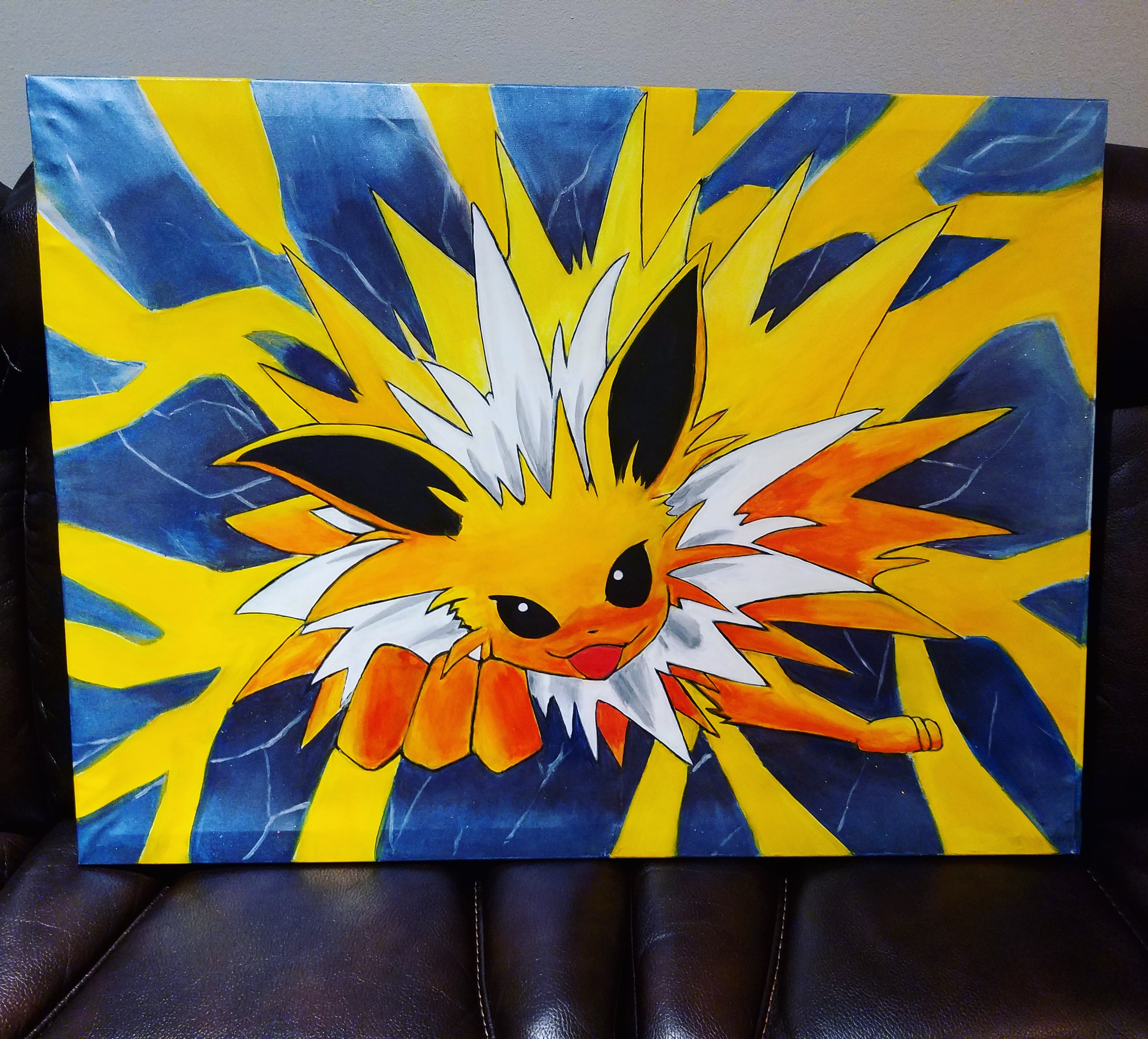 3341x3024 Original Jolteon Pokemon Painting! - Pokemon For Painting