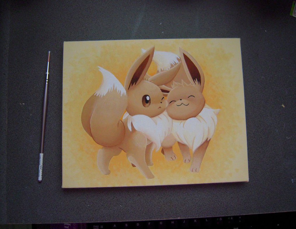 1015x787 Pokemon Eevee Painting By Meotis - Pokemon For Painting