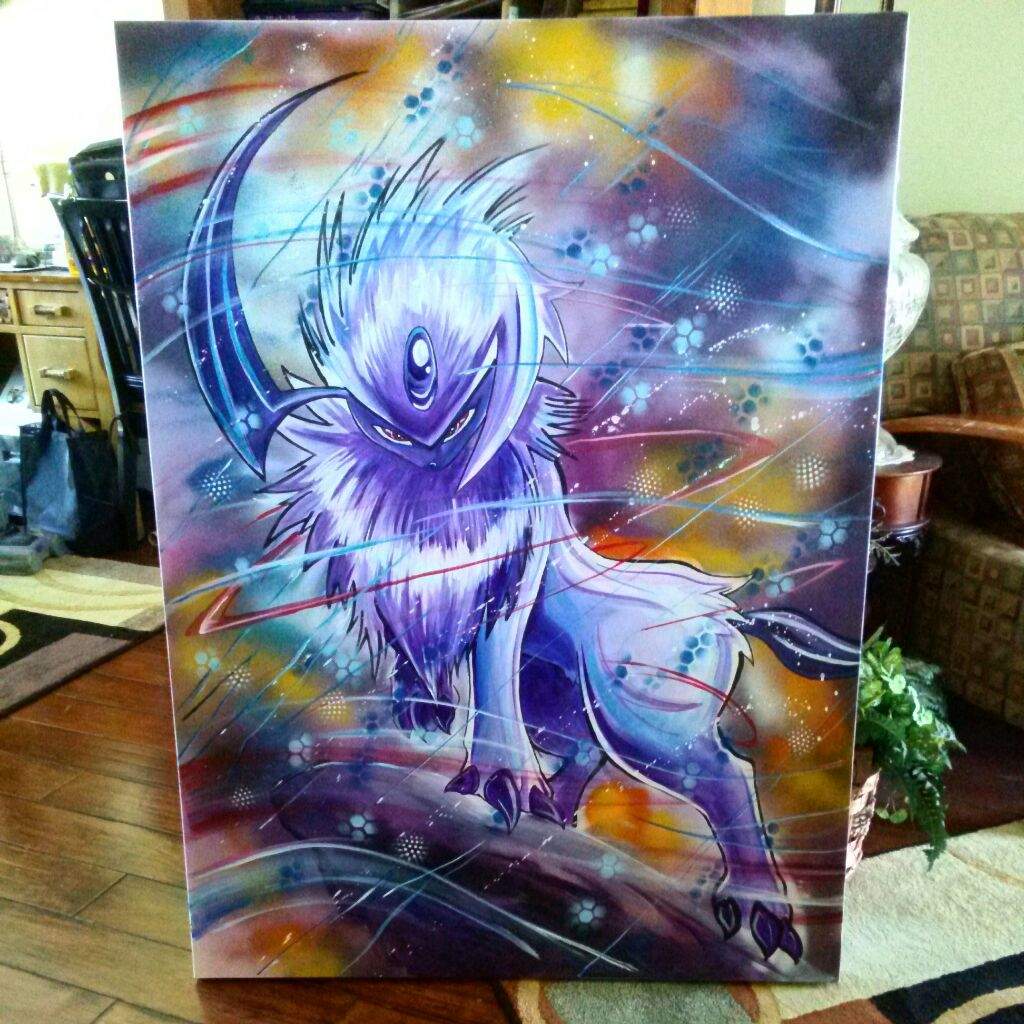1024x1024 Absol Painting I Did For A Client. Amino - Pokemon For Painting