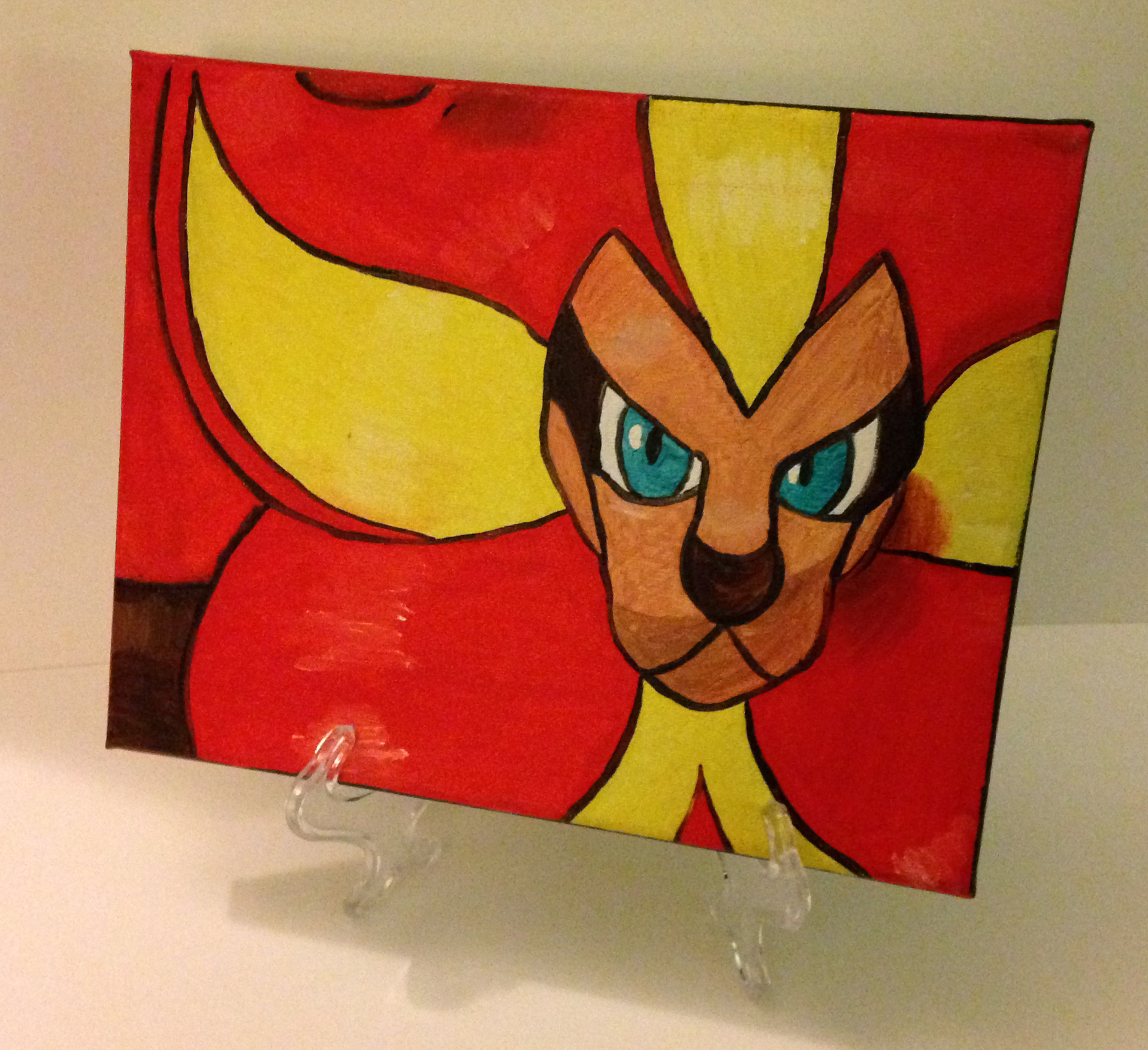 2676x2448 Male Pyroar Pokemon Oil Painting Ooak 8 X 10 Anne Chan Creations - Pokemon Painting