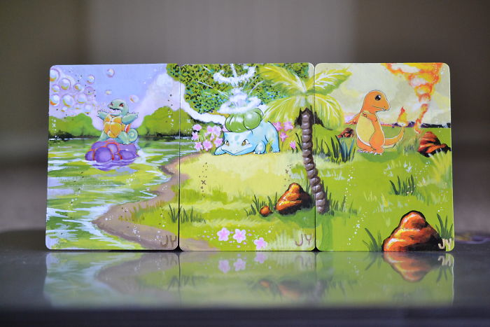 700x467 I Bring Old Pokemon Cards Back To Life By Repainting Them Bored - Pokemon Painting