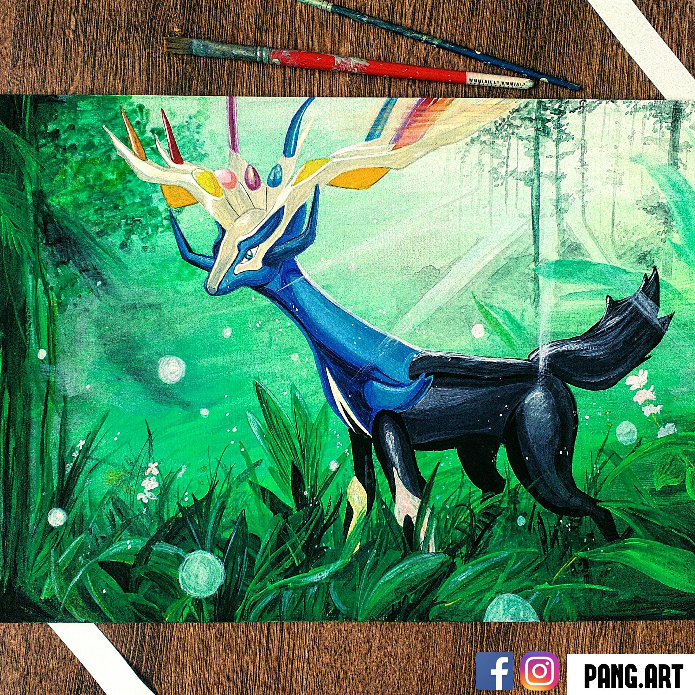 2346x2346 Xerneas Painting By Pang.art - Pokemon Painting Games