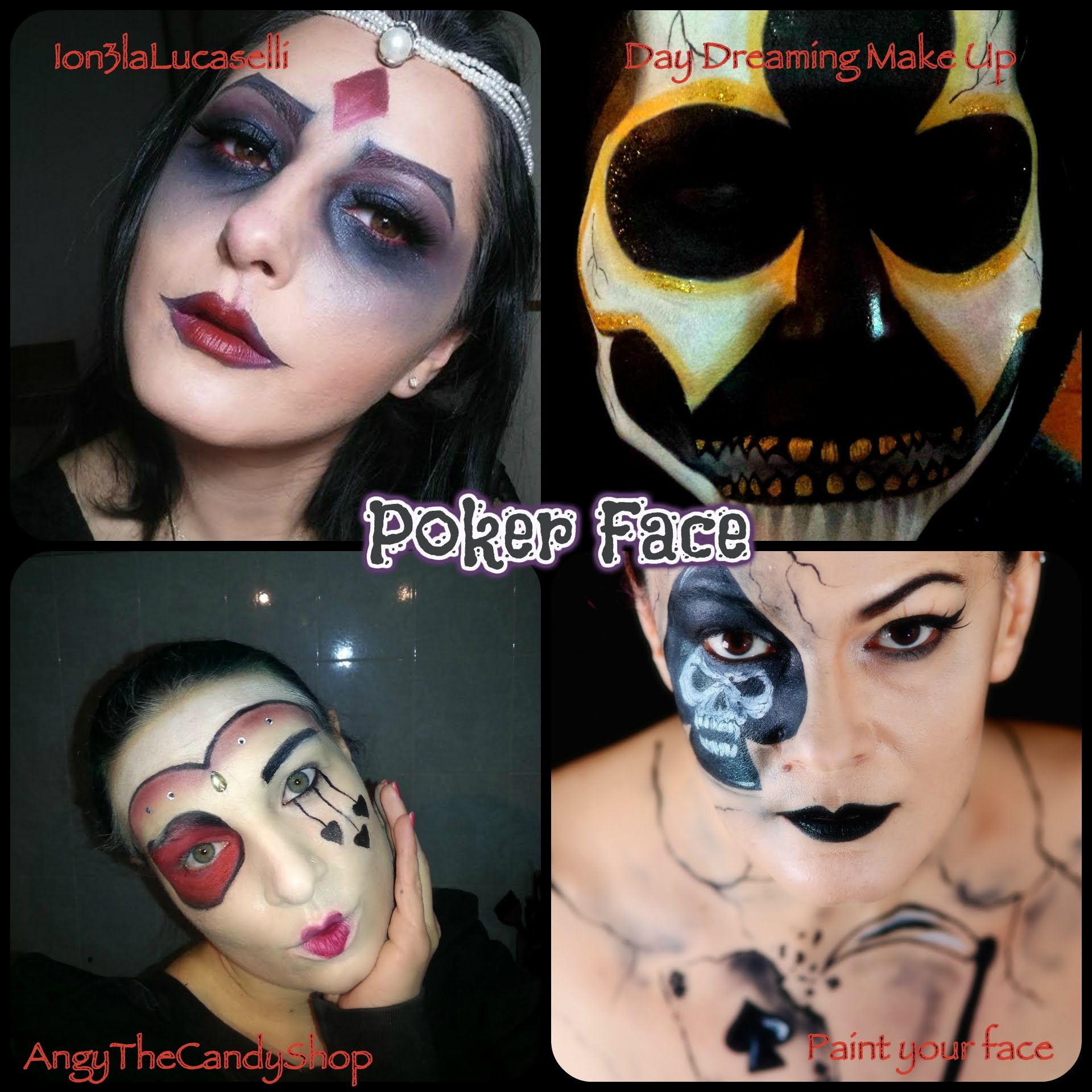 1920x1920 Poker Face Spades Coll Paint Your Face - Poker Face Painting