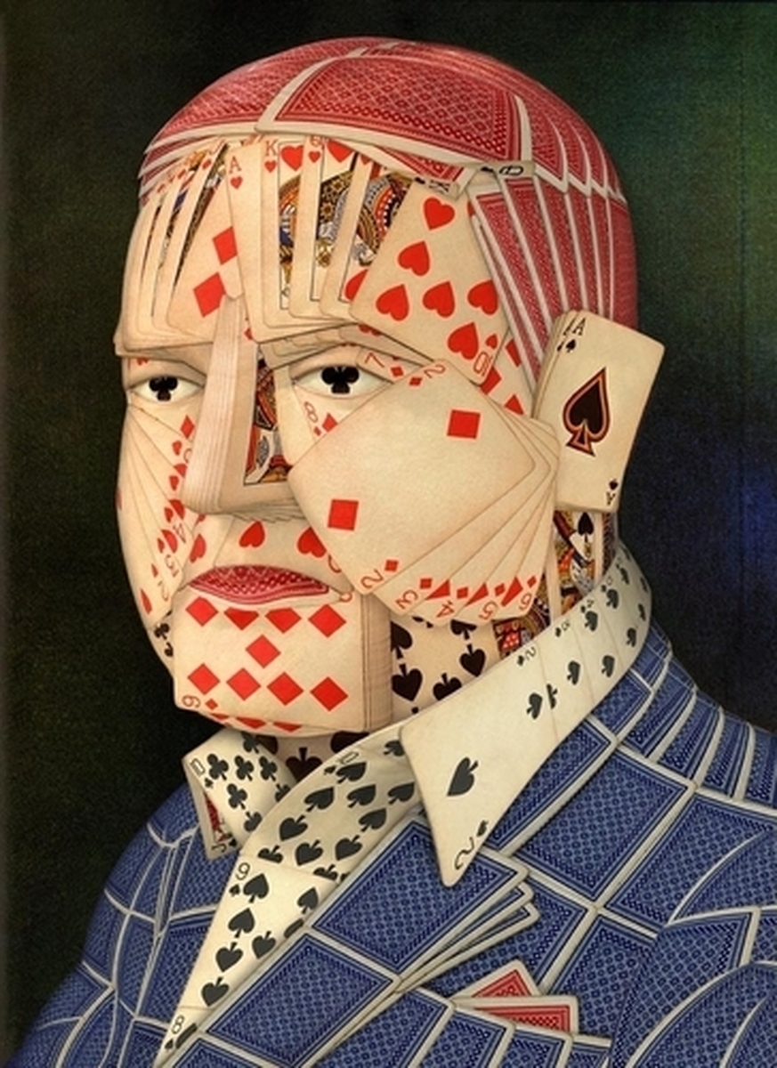 873x1200 Printmaking Poker Face By John Craig - Poker Face Painting
