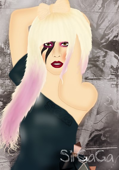 400x569 Lady Gaga. Poker Face By Sirgagaaaaaaa - Poker Face Painting