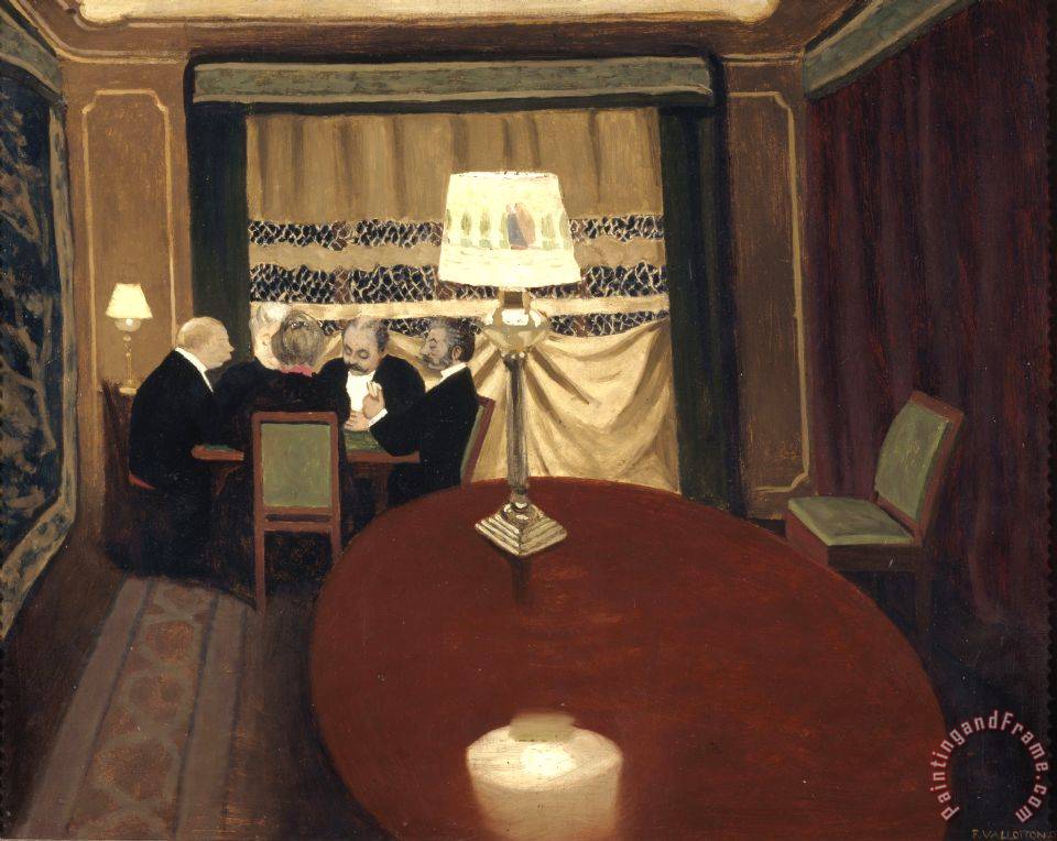 960x764 Felix Vallotton The Poker Game Painting - Poker Game Painting