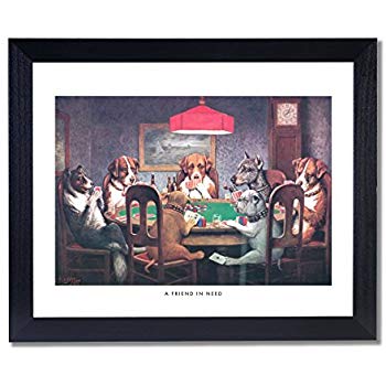 350x350 Dogs Playing Poker At Table Animal Picture Black - Poker Painting