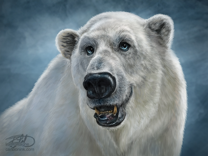 700x525 Ostrich Totem - Polar Bear Painting
