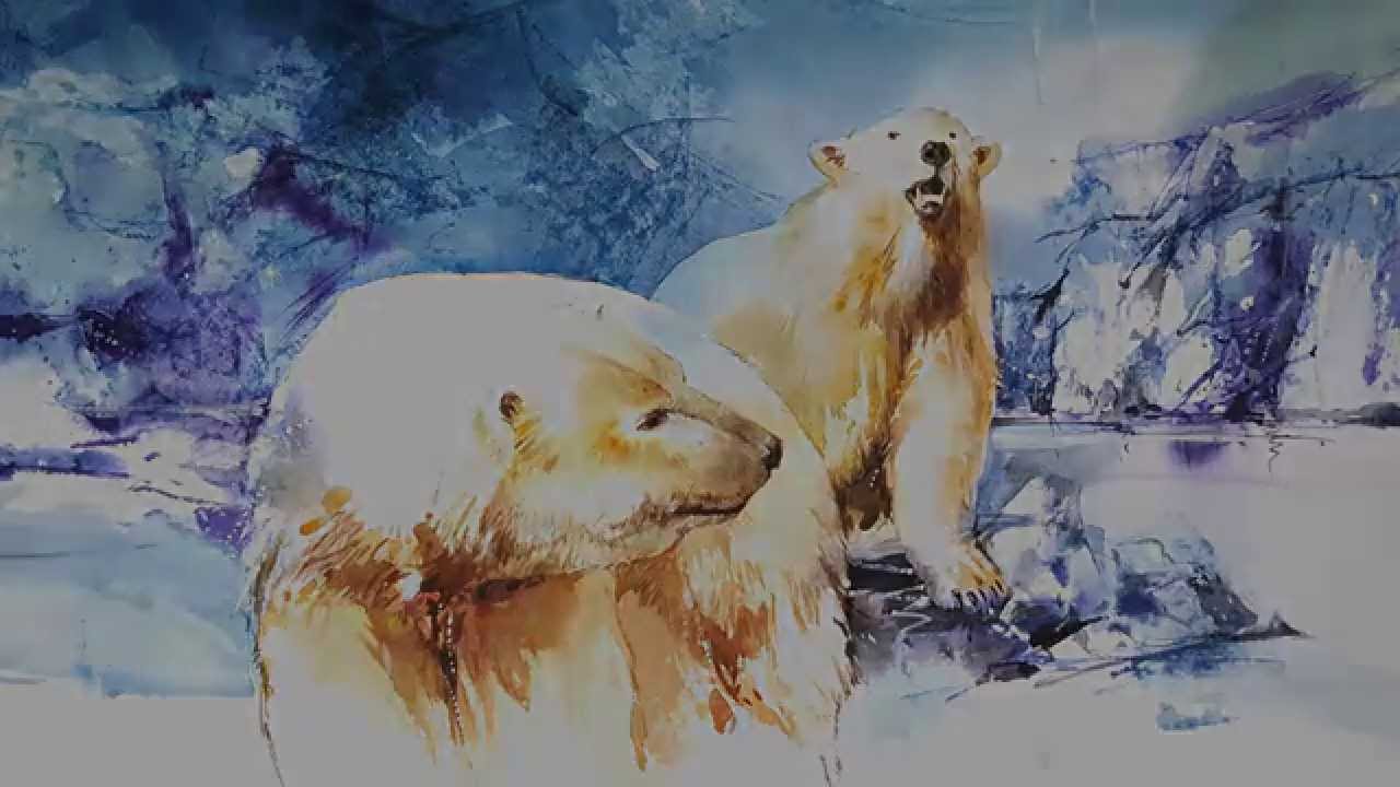 1280x720 Polar Bear - Polar Bear Painting