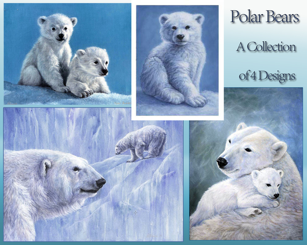 1000x800 Downloadable Painting Pattern - Polar Bear Painting