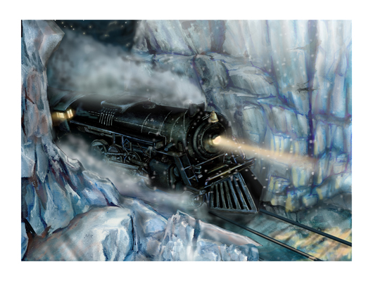 530x400 Polar Express By Theblacklagoon00 - Polar Express Painting